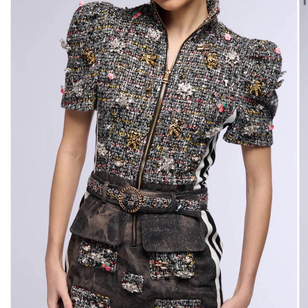 Akira Bernie tweed mini dress